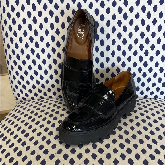 Franco Sarto Black Patent Shoes size 7 - Picture 1 of 8